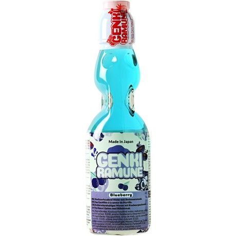 [4163] GENKI RAMUNE Soda Japonais Myrtille 200ML