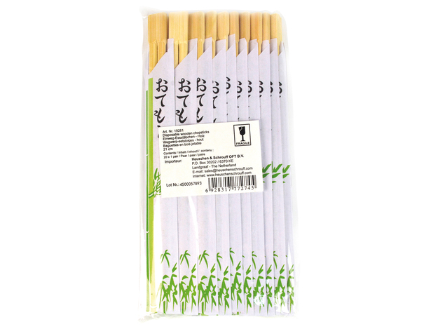 Baguettes en Bois Jetable 21 cm