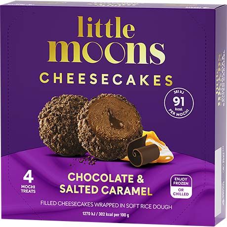 [DV7727-02]  LITTLE MOONS Mochi Glacé Choco-Caramel Salé-Cheesecake 120GR