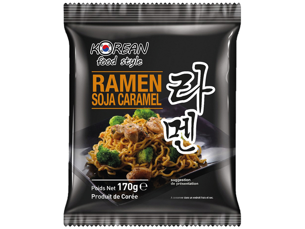 [9610] KOREAN FOOD STYLE Nouilles Inst. Soja Caramel 170GR