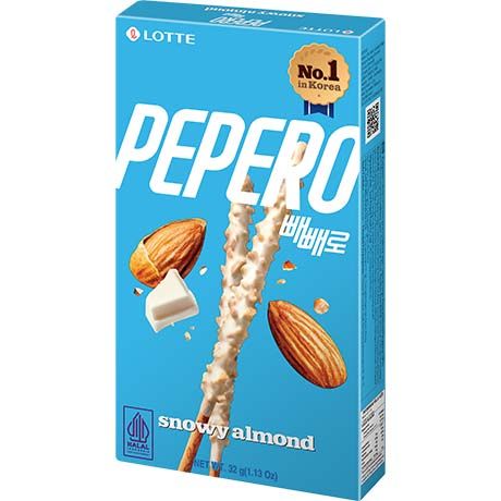 [615-01] LOTTE PEPERO Biscuit Chocolat Blanc Amande 32GR