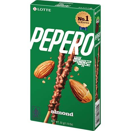 [615-02] LOTTE PEPERO Biscuit Au Chocolat Amande 32GR