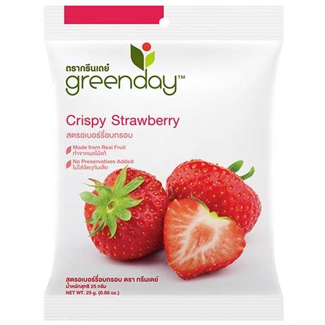 [885-02] GREENDAY Chips De Fraise 25GR