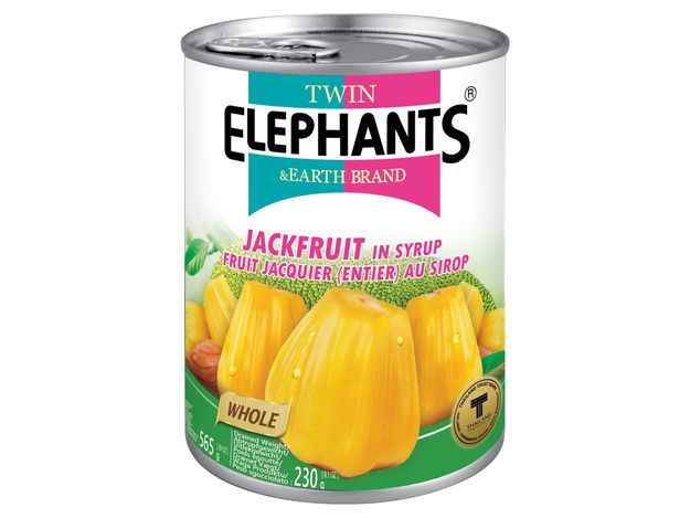 [11919] TWIN ELEPHANTS Fruit de Jacquier (entier) au Sirop 565GR