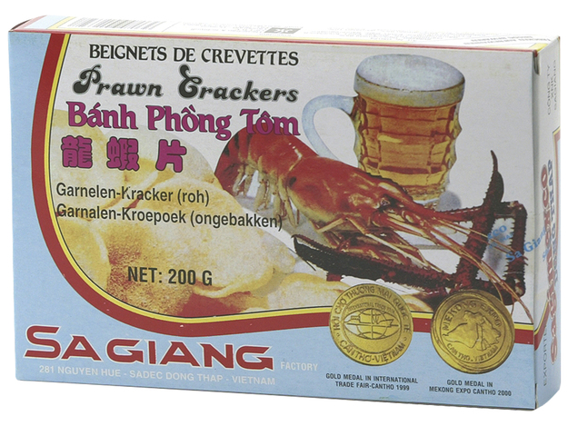 SAGIANG Chips De Crevettes Non Cuites 1 Caisse 52PC