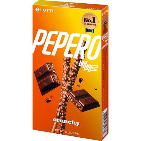 [615-07] LOTTE PEPERO Biscuit Au Chocolat Crispy 39GR