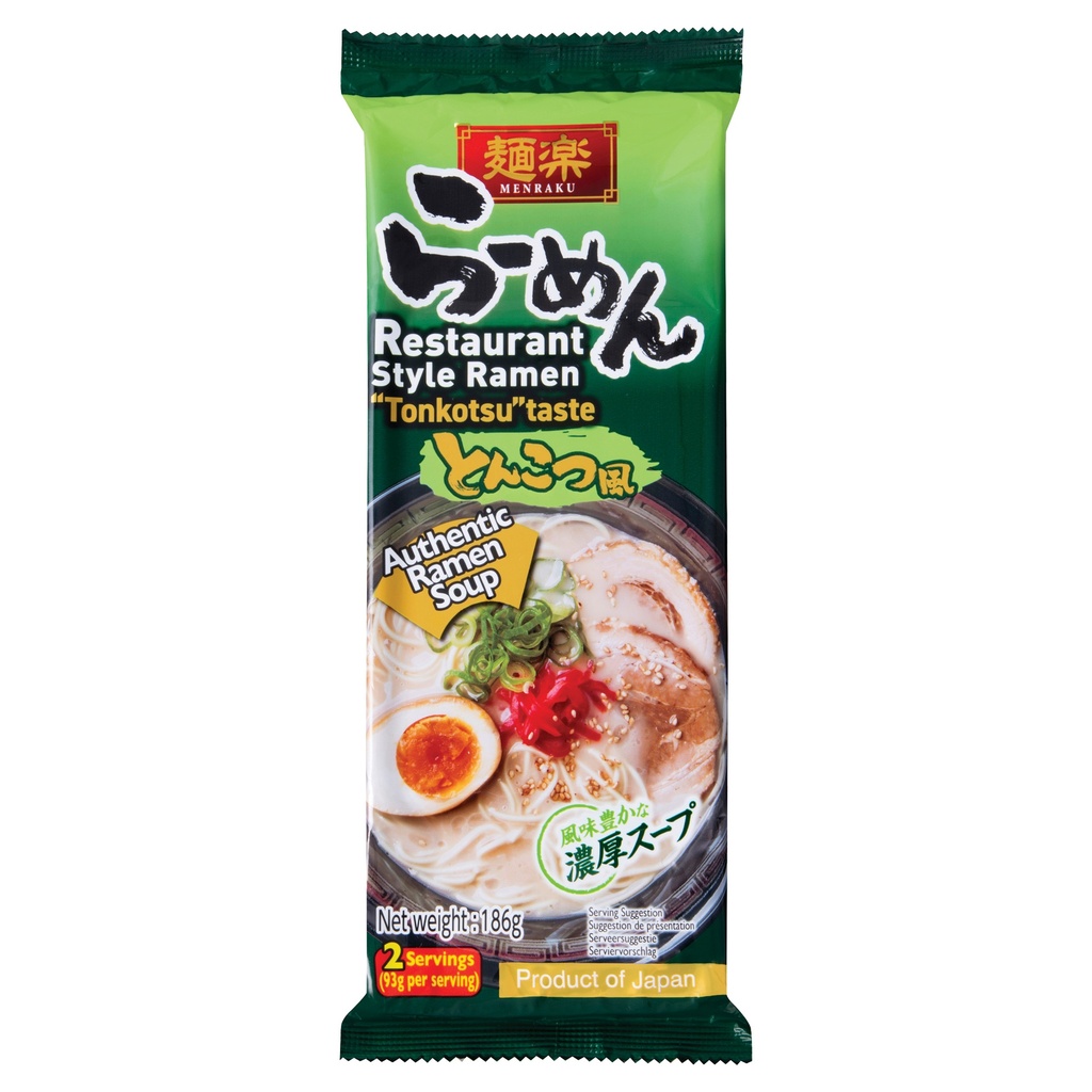 [5579] MENRAKU Nouilles Ramen Tonkotsu 186GR