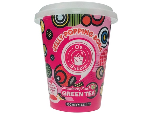 [12877] O'S BUBBLE Boisson Boba Fraise & Pêche 350ML