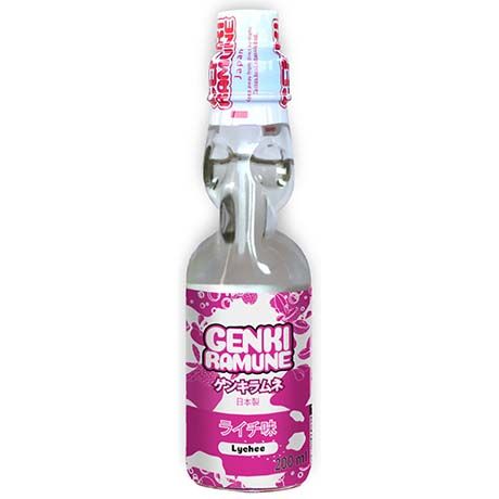 [4166-01] GENKI RAMUNE  Boisson Litchi 200ml
