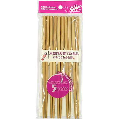 [8307-03] SHINE FARM Baguettes Bamboo Torsadée 5PCS 